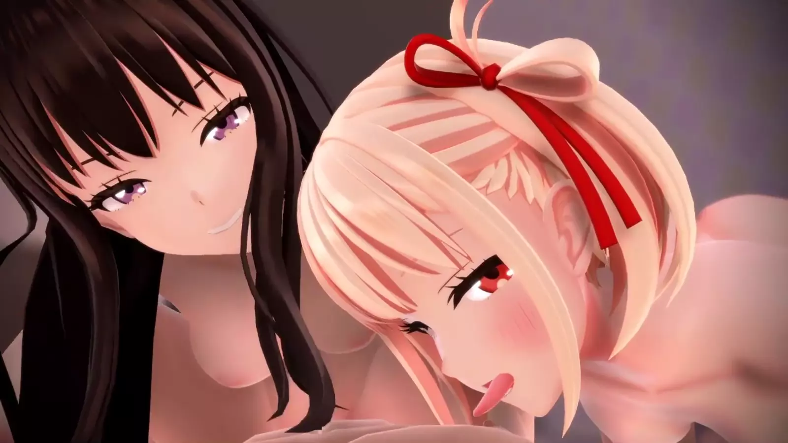 Clan br and half sister a sharing tender moment in romantic hentai setting